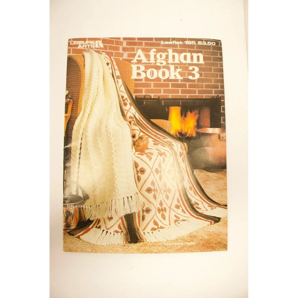 7 Vintage Afghan Crochet & Knitting Pattern Books Bernat McCall's Leisure Arts
